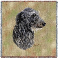 Scottish Deerhound - Robert May - Lap Square Cotton Woven Blanket Throw -  (54x54)