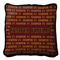 - Semper Fi Textured Hand Finished Elegant Woven Throw Pillow Cover 100% Cotton  Size 17x17