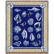 Shell Collection - Helen Vladykina - Cotton Woven Blanket Throw -  (72x54)