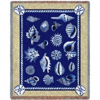 Shell Collection - Helen Vladykina - Cotton Woven Blanket Throw -  (72x54)