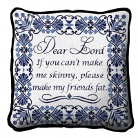 Skinny Textured Hand Finished Elegant Woven Throw Pillow Cover 100% Cotton  Size 17x17