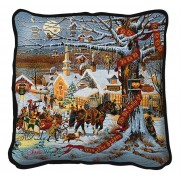 Small Town Christmas - Throw Pillow