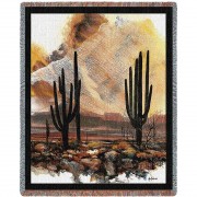 Sonoran Sentinels - Adin Shade - Southwest Scenic - Cotton Woven Blanket Throw -  (72x54)