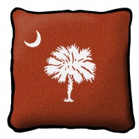 South Carolina State - Palmetto Moon Orange - - Throw Pillow