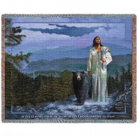 Spirit Of The Smokies - After Leaving Them He Went Up On A Mountainside To Pray - Mark 6:46 - Stephen Sawyer - Cotton Woven Blanket Throw -  (72x54)