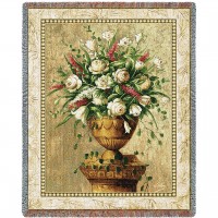Spring Blossoms - Welby - Cotton Woven Blanket Throw -  (72x54)