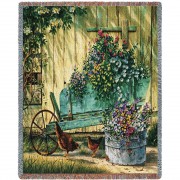 Spring Social - Michael Humphries - Cotton Woven Blanket Throw -  (72x54)
