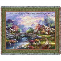 Springtime Glory - This Is The Day The Lord Has Made - Psalm 118:24 - James Lee - Cotton Woven Blanket Throw -  (72x54)