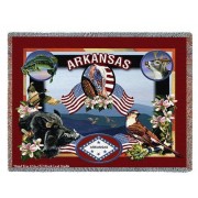 State of Arkansas - Dwight D Kirkland - Cotton Woven Blanket Throw -  (72x54)