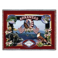 State of Arkansas - Dwight D Kirkland - Cotton Woven Blanket Throw -  (72x54)