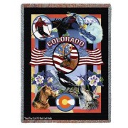 State of Colorado - Dwight D Kirkland - Cotton Woven Blanket Throw -  (72x54)