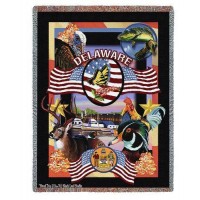 State of Delaware - Dwight D Kirkland - Cotton Woven Blanket Throw -  (72x54)