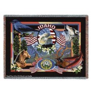 State of Idaho - Dwight D Kirkland - Cotton Woven Blanket Throw -  (72x54)