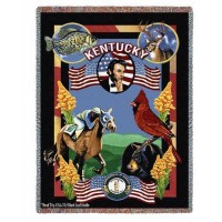 State of Kentucky - Dwight D Kirkland - Cotton Woven Blanket Throw -  (72x54)