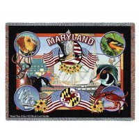 State of Maryland - Dwight D Kirkland - Cotton Woven Blanket Throw -  (72x54)