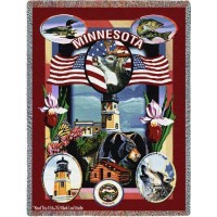 State of Minnesota - Dwight D Kirkland - Cotton Woven Blanket Throw -  (72x54)