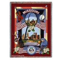 State of Missouri - Dwight D Kirkland - Cotton Woven Blanket Throw -  (72x54)