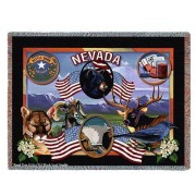 State of Nevada - Dwight D Kirkland - Cotton Woven Blanket Throw -  (72x54)