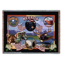 State of Nevada - Dwight D Kirkland - Cotton Woven Blanket Throw -  (72x54)
