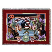 State of New Hampshire - Dwight D Kirkland - Cotton Woven Blanket Throw -  (72x54)