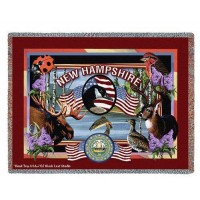 State of New Hampshire - Dwight D Kirkland - Cotton Woven Blanket Throw -  (72x54)