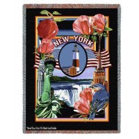 State of New York - Dwight D Kirkland - Cotton Woven Blanket Throw -  (72x54)