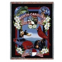 State of North Carolina - Dwight D Kirkland - Cotton Woven Blanket Throw -  (72x54)