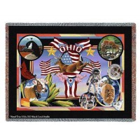 State of Ohio - Dwight D Kirkland - Cotton Woven Blanket Throw -  (72x54)