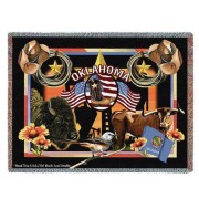 State of Oklahoma - Dwight D Kirkland - Cotton Woven Blanket Throw -  (72x54)