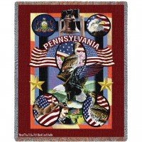 State of Pennsylvania - Dwight D Kirkland - Cotton Woven Blanket Throw -  (72x54)