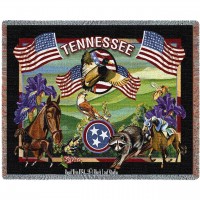 State of Tennessee - Dwight D Kirkland - Cotton Woven Blanket Throw -  (72x54)