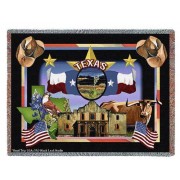 State of Texas - Dwight D Kirkland - Cotton Woven Blanket Throw -  (72x54)