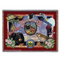 State of Vermont - Dwight D Kirkland - Cotton Woven Blanket Throw -  (72x54)