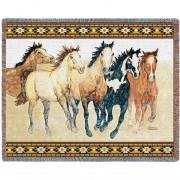 Stepping Out - John Saunders - Cotton Woven Blanket Throw -  (72x54)