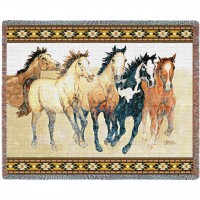 Stepping Out - John Saunders - Cotton Woven Blanket Throw -  (72x54)
