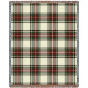 Plaid - Stewart Dress Tartan - Cotton Woven Blanket Throw -  (72x54)