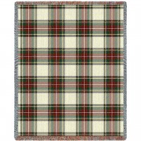 Plaid - Stewart Dress Tartan - Cotton Woven Blanket Throw -  (72x54)