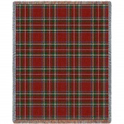 Plaid - Stewart Royal Tartan - Cotton Woven Blanket Throw -  (72x54)