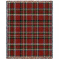 Plaid - Stewart Royal Tartan - Cotton Woven Blanket Throw -  (72x54)