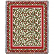 Strawberry Festival - Cotton Woven Blanket Throw -  (72x54)