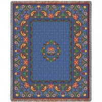 Strawberry Thief - Arts And Crafts - William Morris - Cotton Woven Blanket Throw -  (72x54)