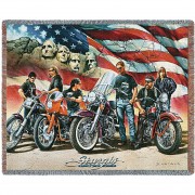 State of South Dakota - Sturgis - Dan Hatala - Cotton Woven Blanket Throw -  (72x54)
