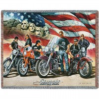 State of South Dakota - Sturgis - Dan Hatala - Cotton Woven Blanket Throw -  (72x54)