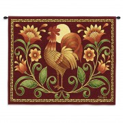 Sunrise Rooster Wall Tapestry