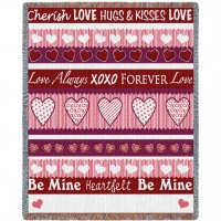 Sweetheart - Cotton Woven Blanket Throw -  (72x54)