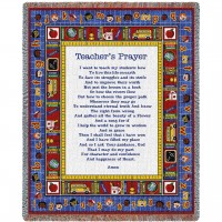 Teacher's Prayer - Cotton Woven Blanket Throw -  (72x54)