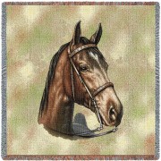 Tennessee Walking Horse - Robert May - Lap Square Cotton Woven Blanket Throw -  (54x54)