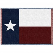 Texas State Flag - Cotton Woven Blanket Throw -  (50x35)