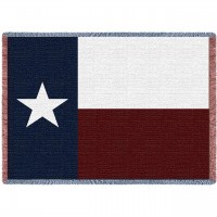 Texas State Flag - Cotton Woven Blanket Throw -  (50x35)