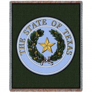 State of Texas Seal - Cotton Woven Blanket Throw -  (72x54)